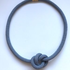 Grey long rope necklace multiple ways to wear
